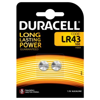 DURACELL Knopfzelle Elektronik Alkaline LR43 1Bli=2Stk