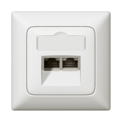 LEGRAND Abdeckung RJ45 C5 C6 mit Beschriftungsträger...