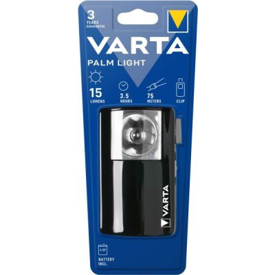 VARTA Taschenlampe Palm Light LW:75m 15lm 1x3R12 sw-si