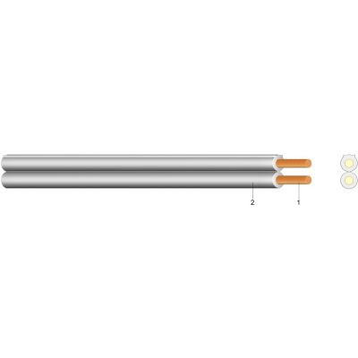 PVC-Zwillingsleitung Kunststoff-Fassungsadern (N)YFAZ 2X1...