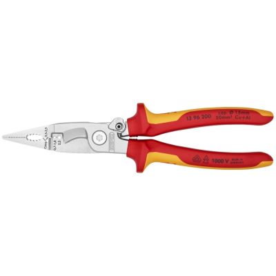 KNIPEX Elektro-Installationszange verchromt 200 mm, VDE,...