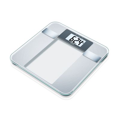 BEURER Fettanalysewaage b.150kg Glas LCD-Anzeige edelstahl