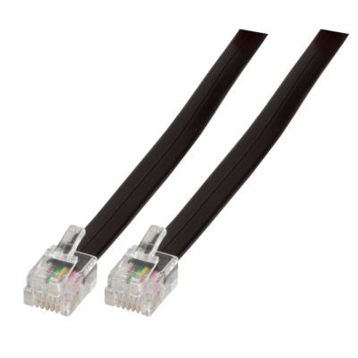 EFB Modularkabel schwarz, 2 x RJ12 (6/6), Stecker, 1:1,...