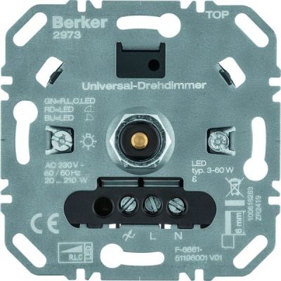 BERKER Universal-Drehdimmer 210 W LED 60 W Up