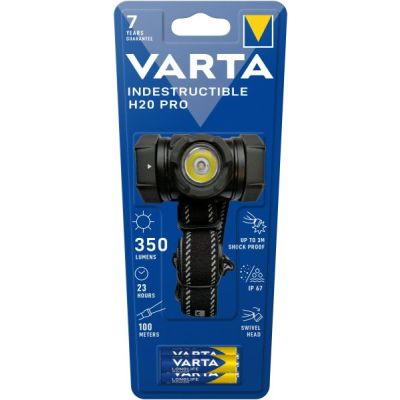 VARTA Stirnlampe Indestructible H20 Pro LW:100m 350lm...