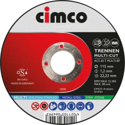 CIMCO Multicutscheiben in Dose 10x 115x1,2mm, ACS60...