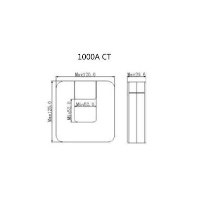 SOLAREDGE 1000A Klapp-Stromwandler 50Hz 52 x 52 mm / 120...