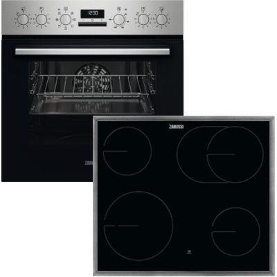 ZANUSSI E-Herd Set: ZOFNC2X2 + ZHDN670X edelstahl