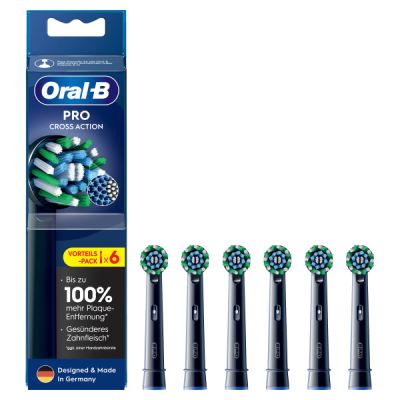 ORAL B Aufsteckb&uuml;rsten Pro CrossAction 6er schwarz