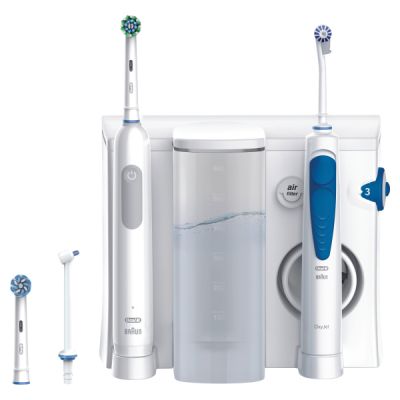 ORAL B Center Oxyjet + Zahnb&uuml;rste Pro 1 blau-wei&szlig;