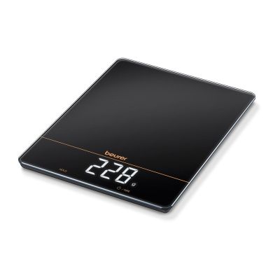 BEURER K&uuml;chenwaage b.15kg 1gTeilung Tara LCD Glas sw